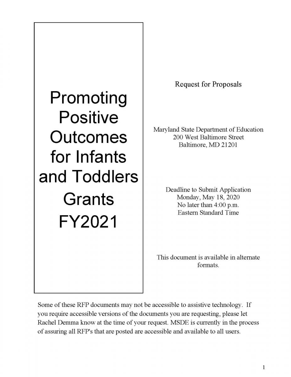 Preschool Development Grant Division of Early Childhood